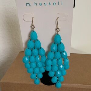 NWT Turquoise Chandelier Drop Earrings.